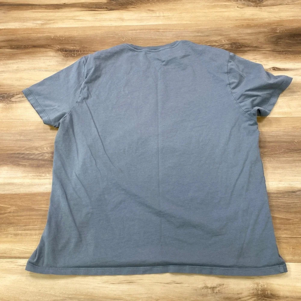 Everlane T-Shirt Men Large Organic Cotton Crew Neck Slate Blue Gray Minimalist - Picture 9 of 9